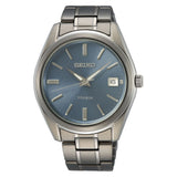 SEIKO SUR371P1 TITANIUM BLUE DIAL MEN'S WATCH