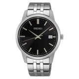 SEIKO SUR401P1 BLACK DIAL STAINLESS STEEL MEN WATCH