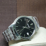 SEIKO SUR401P1 BLACK DIAL STAINLESS STEEL MEN WATCH