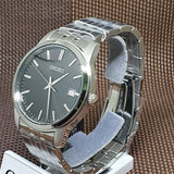 SEIKO SUR401P1 BLACK DIAL STAINLESS STEEL MEN WATCH