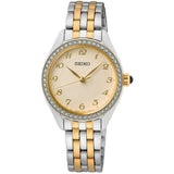SEIKO SUR480P1 GOLD DIAL TOW-TONE STAINLESS STEEL WOMEN WATCH