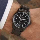 Seiko Black Dial And Stainless Steel Strap Men Watch SUR515P1