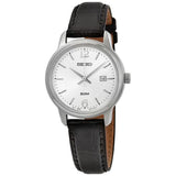 SEIKO GENERAL NEO SUR659P1P BLACK LEATHER WOMEN'S WATCH