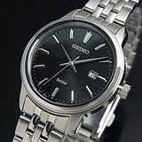 SEIKO GENERAL NEO SUR663P1P BLACK DIAL STAINLESS STEEL SILVER WOMEN'S WATCH