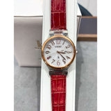 SEIKO LUKIA SUT336J1 SOLAR RED LEATHER WOMEN'S WATCH