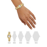 SEIKO GENERAL SWR040P1 WHITE DIAL GOLD STAINLESS STEEL WOMEN'S WATCH