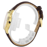 SEIKO SWR072P1 GOLD CASE BROWN LEATHER WOMEN'S WATCH