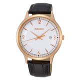 SEIKO GENERAL NEO CLASSIC SXDG98P1P BROWN LEATHER WOMEN'S WATCH