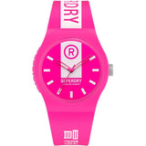 SUPERDRY SYL348P PINK RESIN STRAP WOMEN'S WATCH