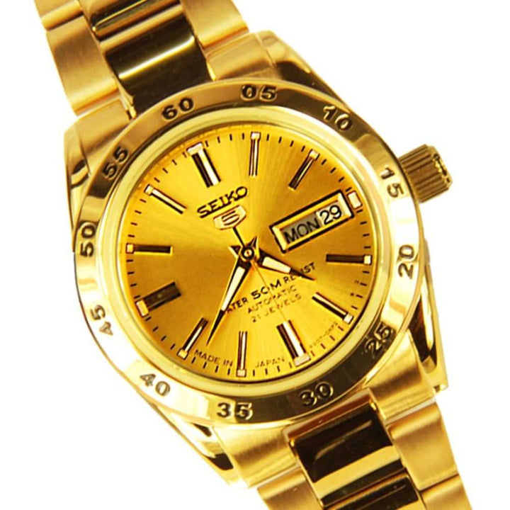 SEIKO 5 SYMG44K1 AUTOMATIC STAINLESS STEEL WOMEN'S GOLD WATCH - H2 Hub Watches