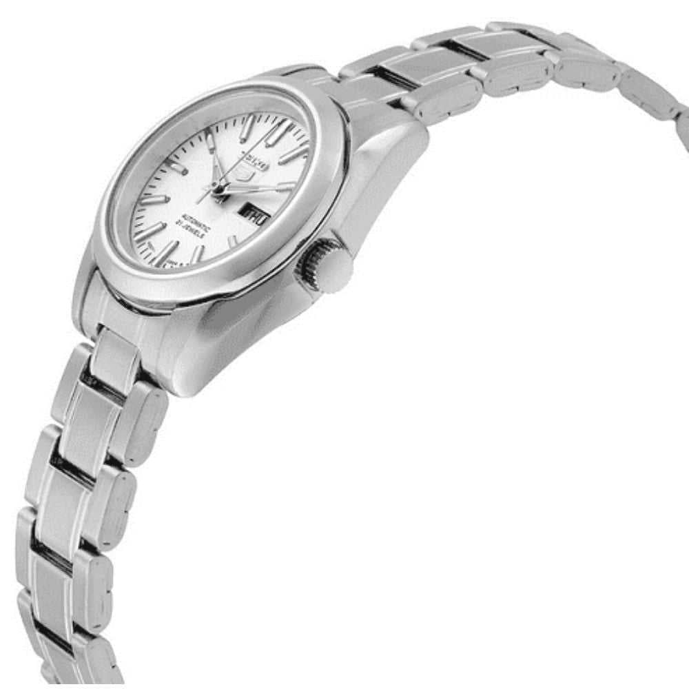 SEIKO 5 SYMK13K1 AUTOMATIC STAINLESS STEEL WOMEN'S SILVER WATCH - H2 Hub Watches