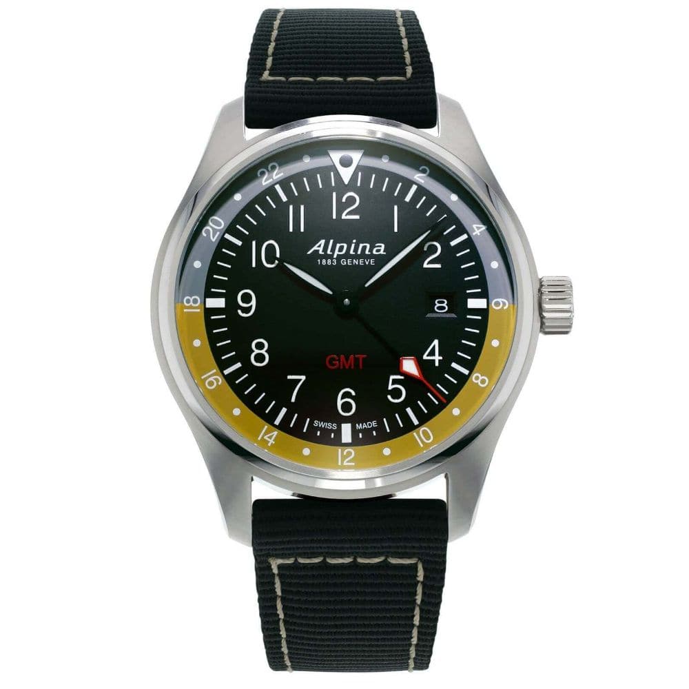 ALPINA STARTIMER PILOT QUARTZ GMTAL-247BBG4S6  MEN'S WATCH - H2 Hub Watches