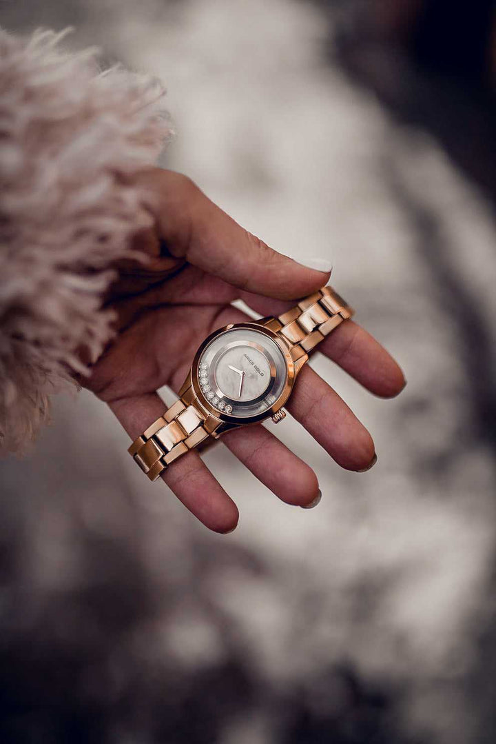 ARIES GOLD ENCHANT VERONA ROSE GOLD STAINLESS STEEL L 5021 RG-MB WOMEN'S WATCH - H2 Hub Watches