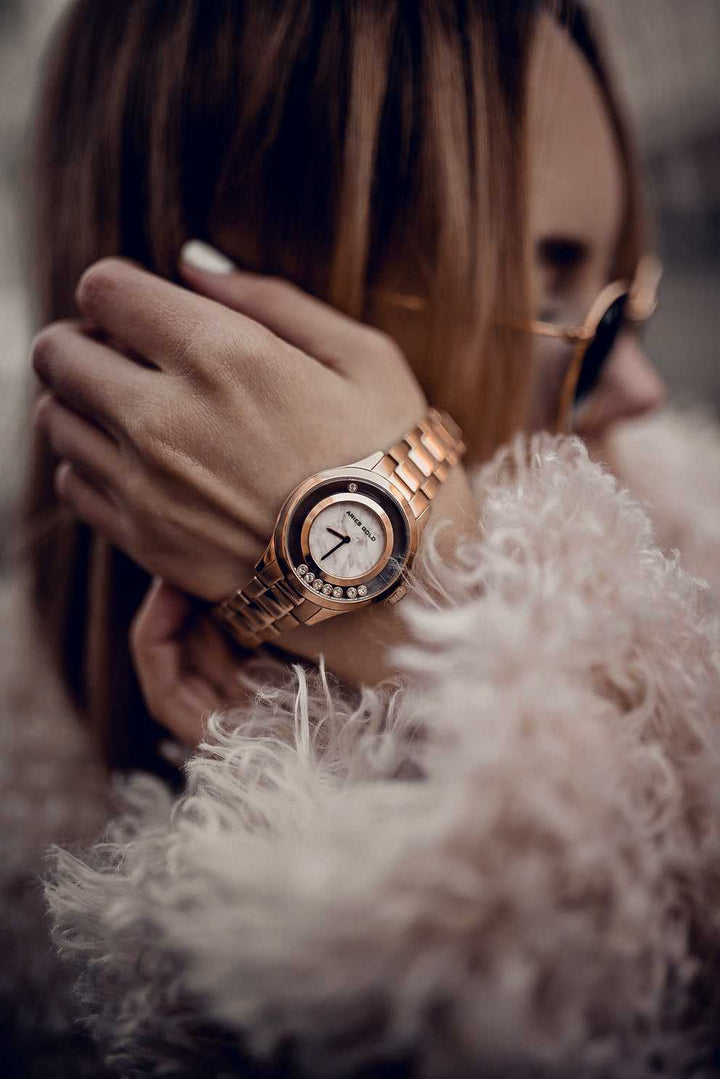 ARIES GOLD ENCHANT VERONA ROSE GOLD STAINLESS STEEL L 5021 RG-MB WOMEN'S WATCH - H2 Hub Watches
