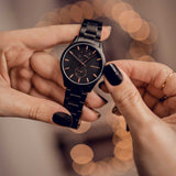 ARIES GOLD ENCHANT BLACK STAINLESS STEEL LIBERTY L 5031 BK-BK WOMEN'S WATCH - H2 Hub Watches