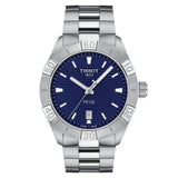 TISSOT T1016101104100 T-CLASSIC PR 100 SPORT BLUE DIAL STAINLESS STEEL CASE MEN'S WATCH