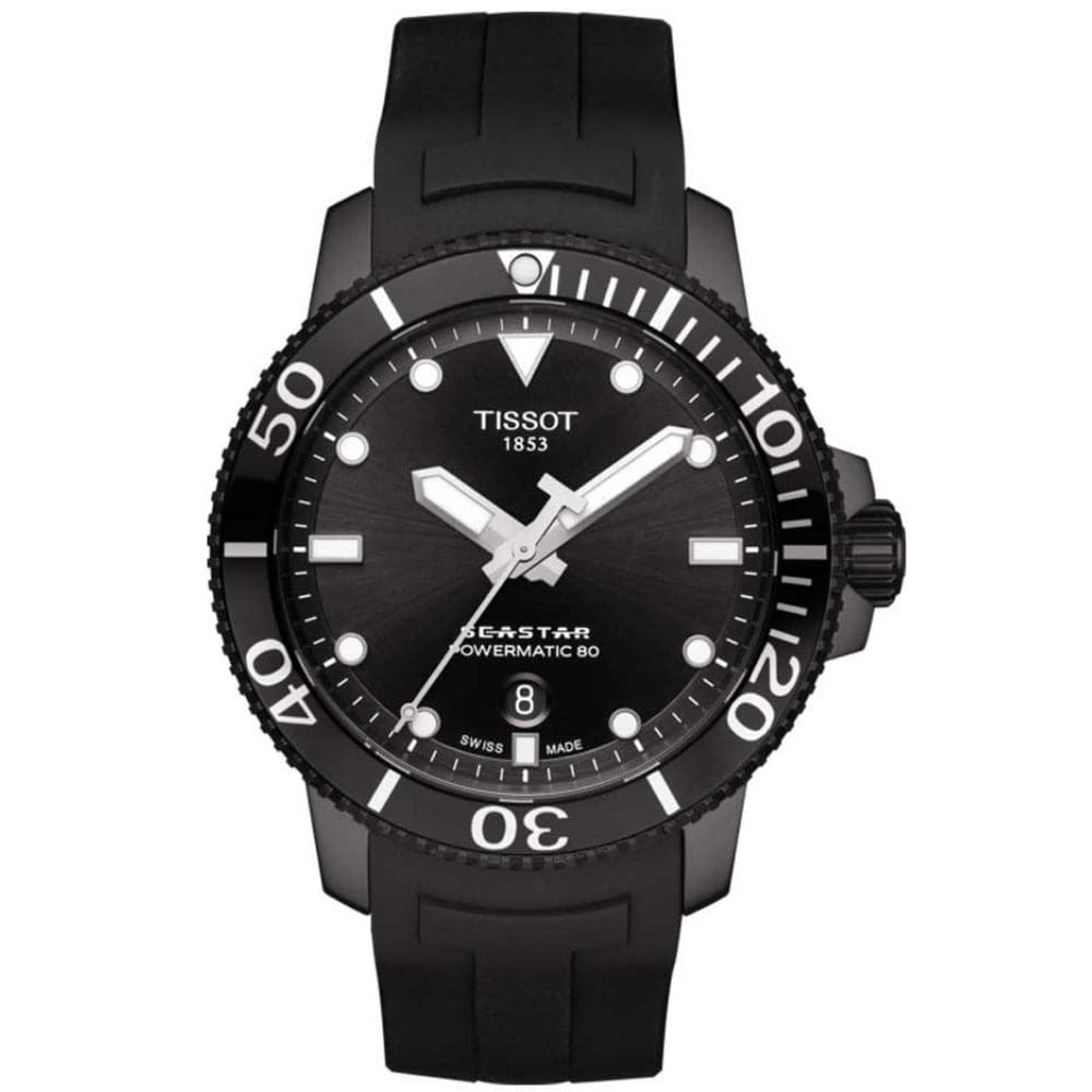 TISSOT T1204073705100 SEASTAR 1000 POWERMATIC 80 MEN'S WATCH - H2 Hub Watches