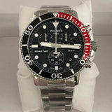 TISSOT T1204171105101 SEASTAR BLACK DIAL STAINLESS STEEL MEN'S WATCH