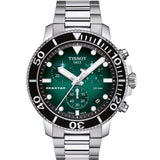 TISSOT T1204171109101 SEASTAR GREEN DIAL CHRONOGRAPH MEN'S WATCH