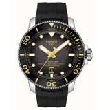 TISSOT T1206071744101 BLACK RUBBER STRAP MEN WATCH