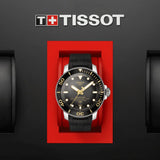 TISSOT T1206071744101 BLACK RUBBER STRAP MEN WATCH