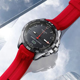 TISSOT T-TOUCH T1214204705101 RED SILICONE STRAP MEN WATCH