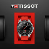 TISSOT T-TOUCH T1214204705101 RED SILICONE STRAP MEN WATCH