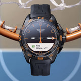 TISSOT T-TOUCH CONNECT T1214204705104 BLACK SILICONE MEN WATCH