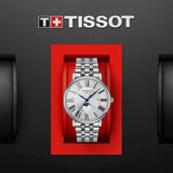 TISSOT CARSON PREMIUM MOONPHASE STAINLESS STEEL MEN'S WATCH T1224231103300