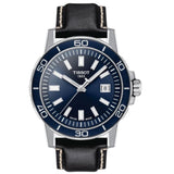 TISSOT T1256101604100 SUPERSPORT BLACK LEATHER MEN'S WATCH