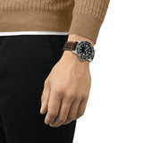 TISSOT SUPERSPORT T1256101605100 BROWN LEATHER MEN WATCH