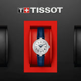 TISSOT AUTOMATIC BELLISSIMA BLUE LEATHER WOMEN'S WATCH T1262071601300