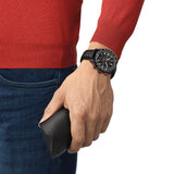 TISSOT T1316173605200 PRS 516 T-SPORT BLACK LEATHER MEN'S WATCH