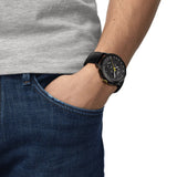 Tissot T-Race Cycling Black Dial And Leather Strap Men Watch T1354173705100