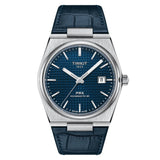 TISSOT PRX POWERMATIC T1374071604100 BLUE LEATHER MEN WATCH