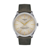 Tissot Chemin Des Tourelles Powermatic Gray Leather Strap Men Watch T1394071626100