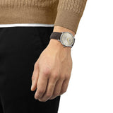 Tissot Chemin Des Tourelles Powermatic Gray Leather Strap Men Watch T1394071626100