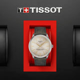 Tissot Chemin Des Tourelles Powermatic Gray Leather Strap Men Watch T1394071626100