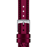 Tissot Everytime Red Dial And Leather Strap Women Watch T1432101733100