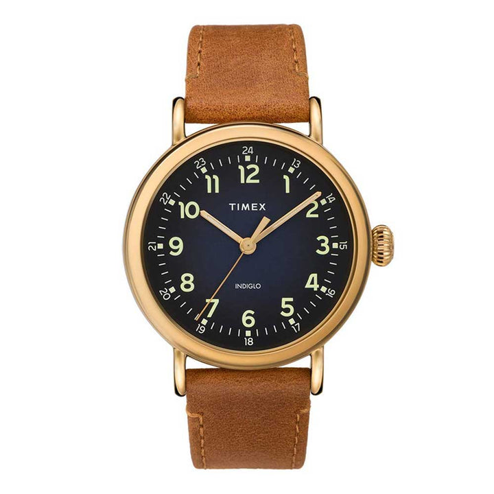 TIMEX TW2T20000 BROWN LEATHER MEN'S WATCH - H2 Hub Watches