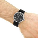 TIMEX TW2T20200 BLACK LEATHER MEN'S WATCH