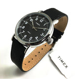 TIMEX TW2T20200 BLACK LEATHER MEN'S WATCH