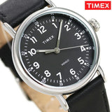 TIMEX TW2T20200 BLACK LEATHER MEN'S WATCH