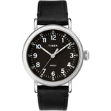 TIMEX TW2T20200 BLACK LEATHER MEN'S WATCH