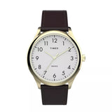 TIMEX EASY READER TW2T71600 BROWN LEATHER MEN'S WATCH