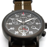 TIMEX TW2T73600 GREEN FABRIC STRAP MEN'S WATCH