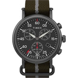 TIMEX TW2T73600 GREEN FABRIC STRAP MEN'S WATCH