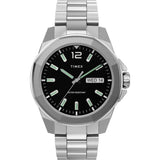 TIMEX TW2U14700 BLACK DIAL STAINLESS STEEL MEN'S WATCH