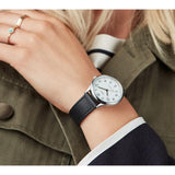 TIMEX TW2U21700 BLACK LEATHER WOMEN'S WATCH