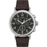 TIMEX STANDARD TW2U89300 BROWN FABRIC STRAP MEN'S WATCH